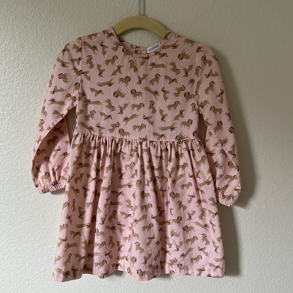 Pink Woodland Dress + Cozy Knit Vest (2-Piece Set) - Picture 1 of 8